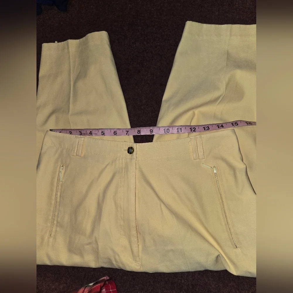 Jamie Sadock Size 8 Golf Capri In Butter Yellow One Small Spot Below Left Pocket